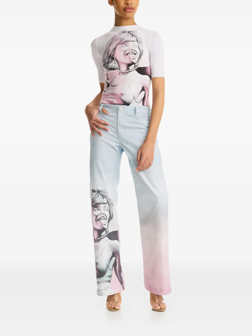 Maisie Wilen print ombré trousers | Straight-Leg Pants | Image 2