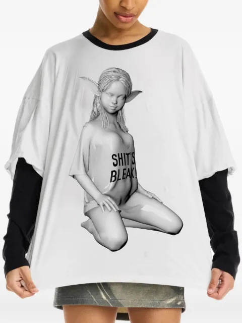 Maisie Wilen statue-print T-shirt