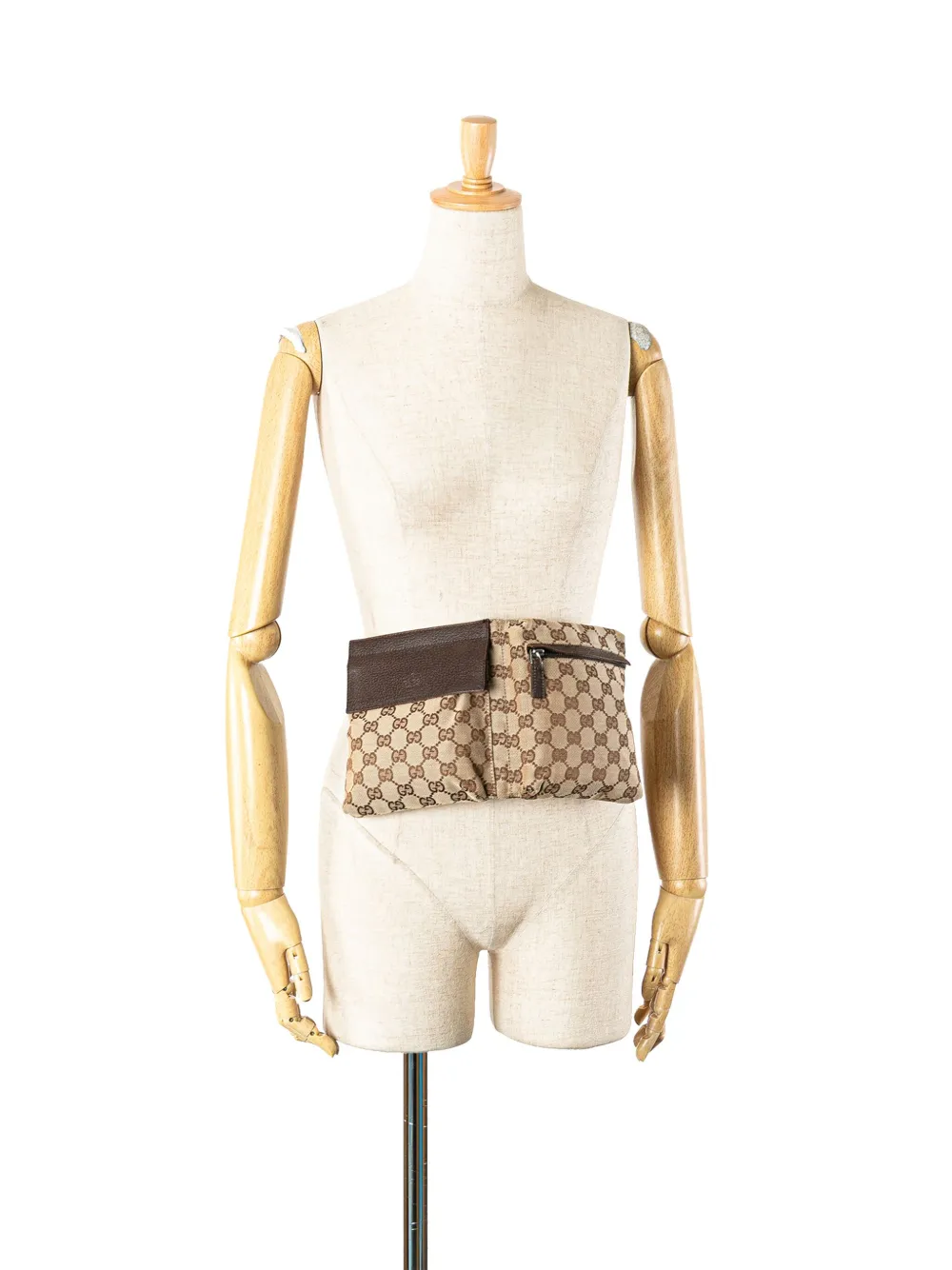 Gucci Pre-Owned 2000-2015 GG Canvas Double Pocket belt bag | Pre-Owned | Image 2