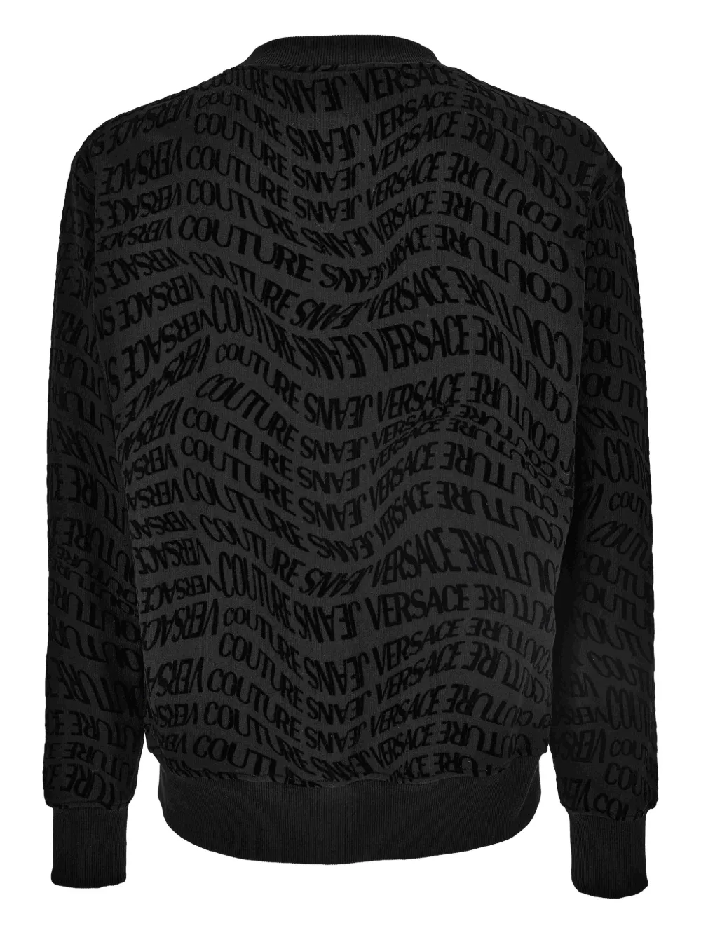 Versace Jeans Couture Sweater met logoprint - Zwart