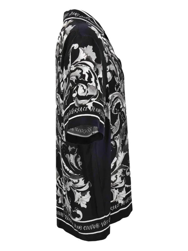 Versace Jeans Couture バロックプリント シャツ | ブラック