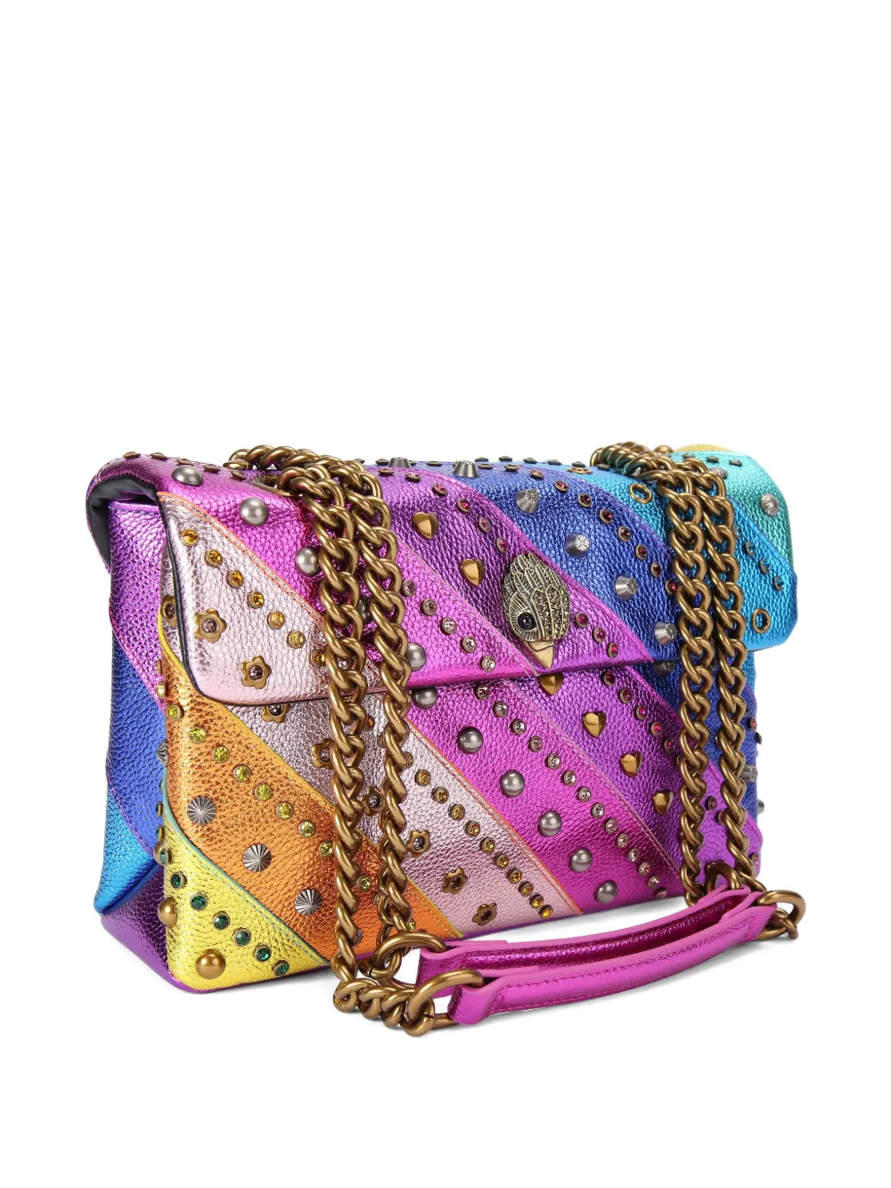 Kurt Geiger London large Kensington studded shoulder bag Roze