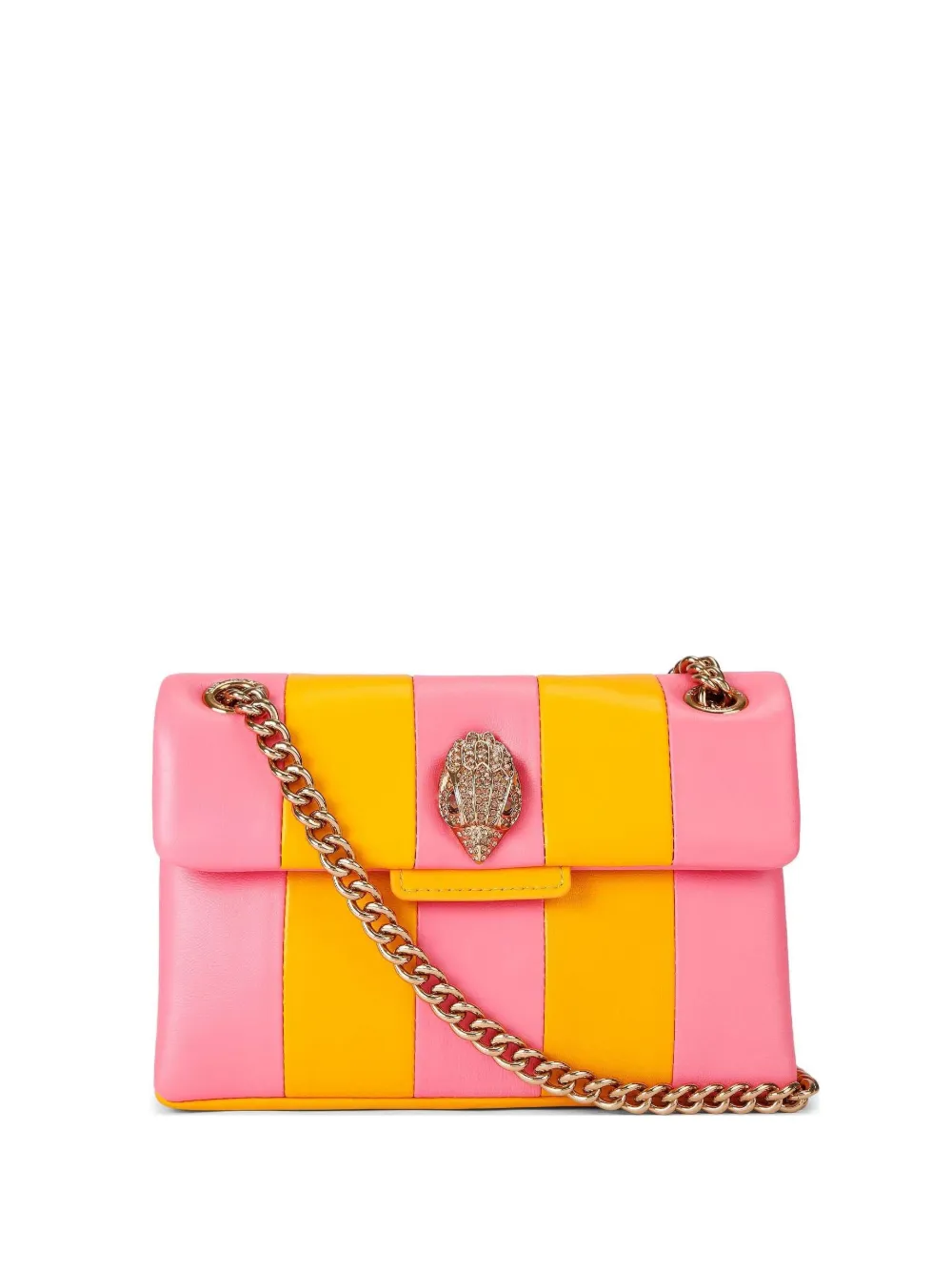 Kurt Geiger London mini Kensington striped crossbody bag Roze