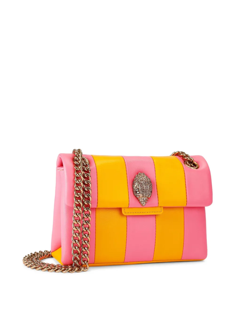 Kurt Geiger London mini Kensington striped crossbody bag Roze