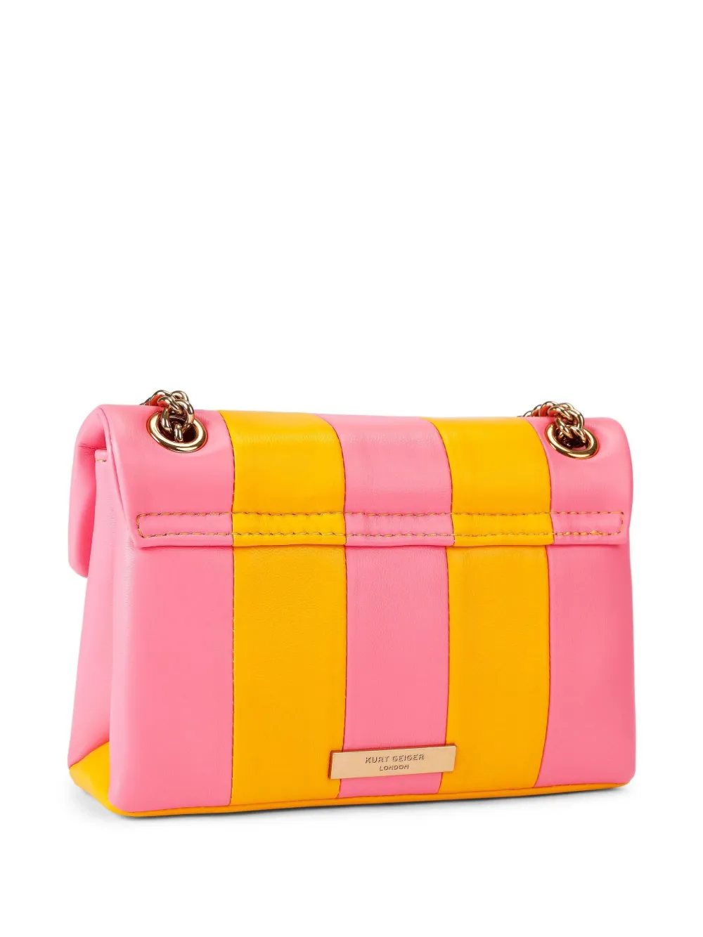 Kurt Geiger London mini Kensington striped crossbody bag Roze