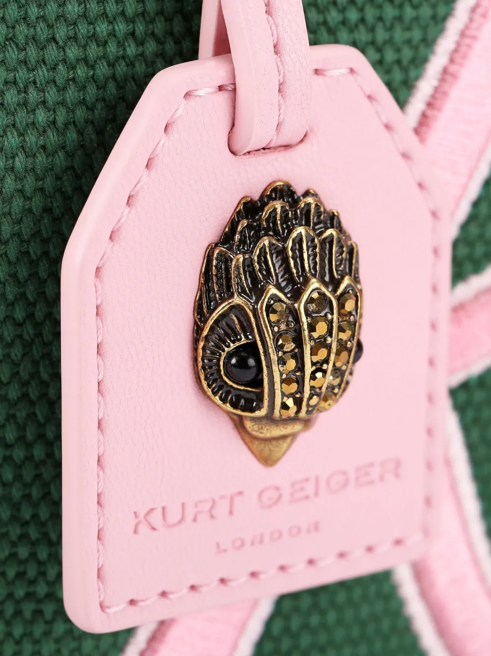 Kurt Geiger London eagle-head luggage-tag tote bag Groen