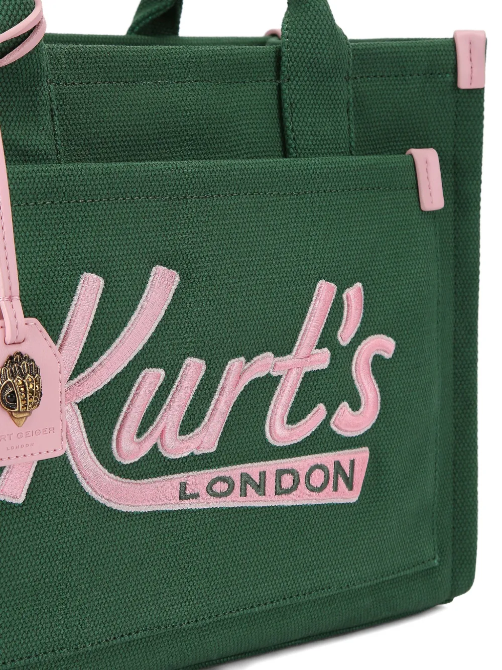 Kurt Geiger London eagle-head luggage-tag tote bag Groen