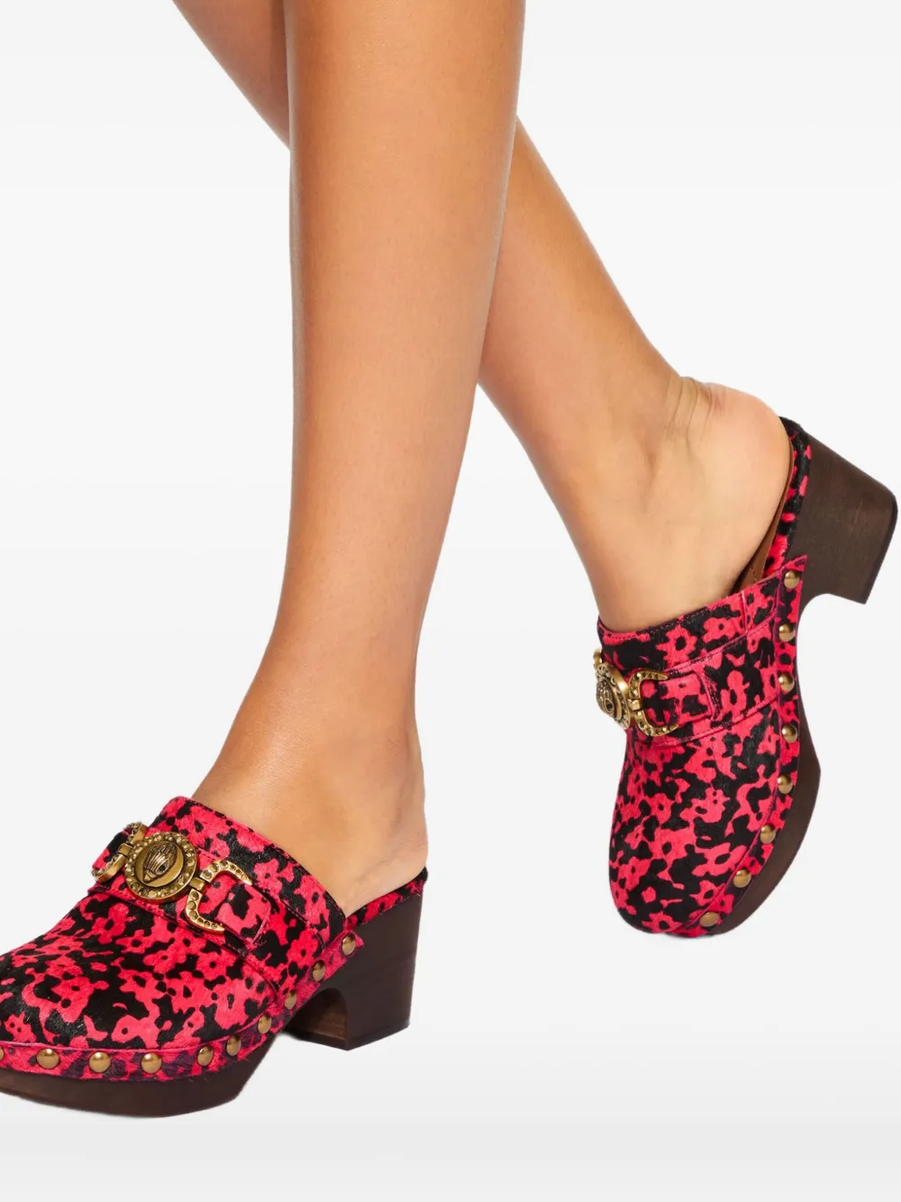 Kurt Geiger London 35 mm Mansion muiltjes met adelaar-bedel Rood