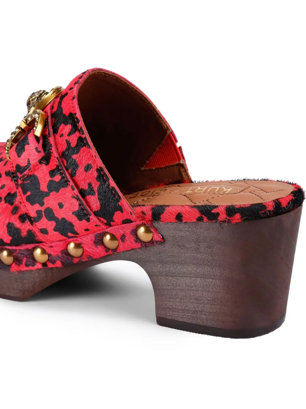 Kurt Geiger London 35 mm Mansion muiltjes met adelaar-bedel Rood