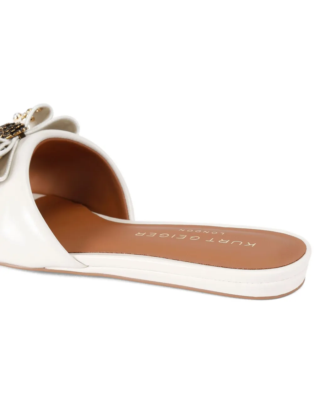 Kurt Geiger London Kensington sandalen met kristallen strik Wit
