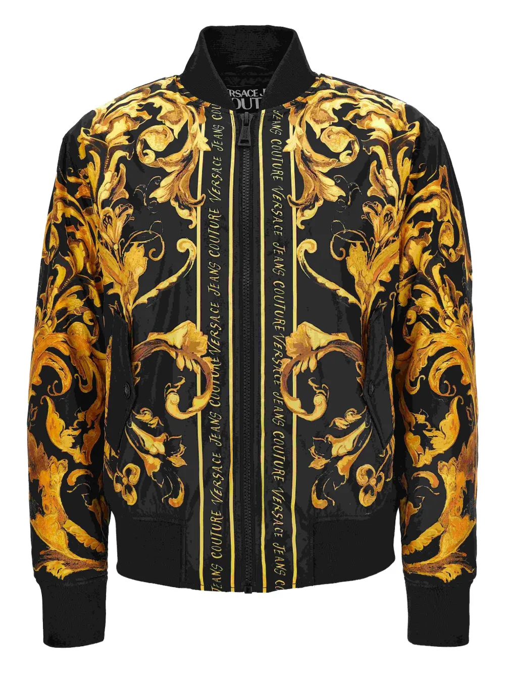 baroque-print bomber jacket