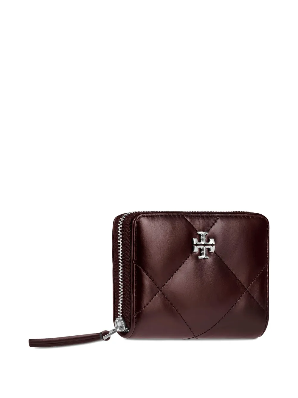 Tory Burch quilted zip-around wallet - Rood