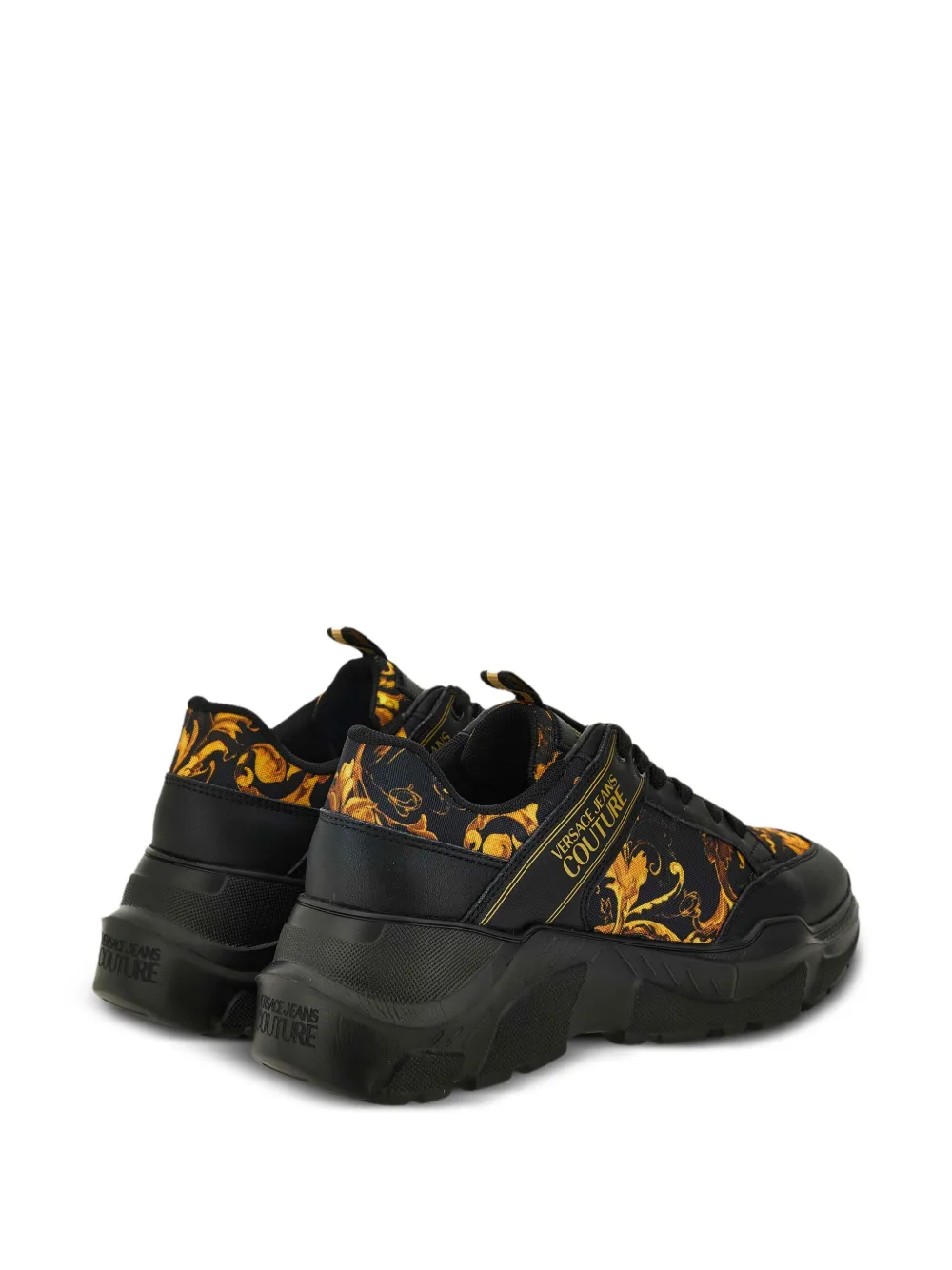 Versace Jeans Couture Watercolor Couture-print sneakers Black