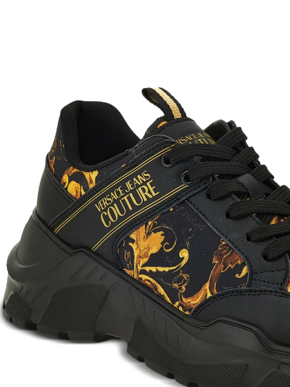 Versace Jeans Couture Watercolor Couture-print sneakers Black