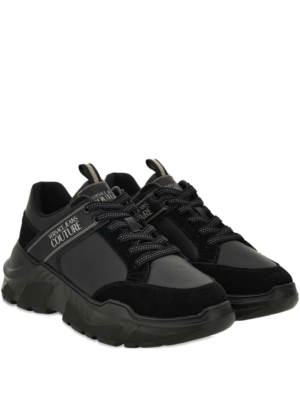 Versace Jeans Couture logo-patch chunky sneakers Black