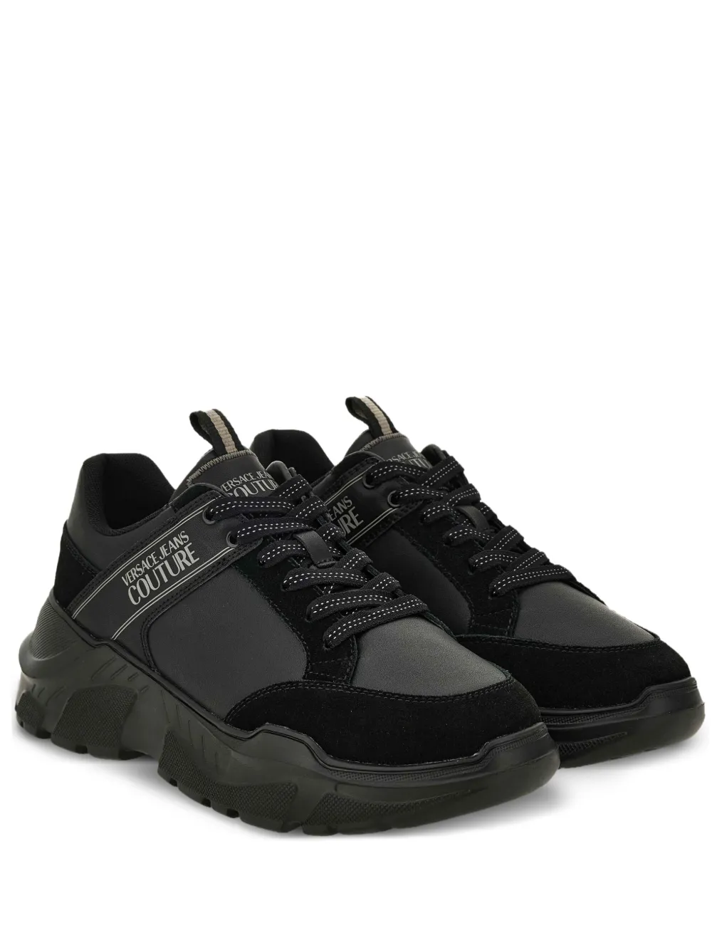 Versace Jeans Couture logo-patch chunky sneakers Black