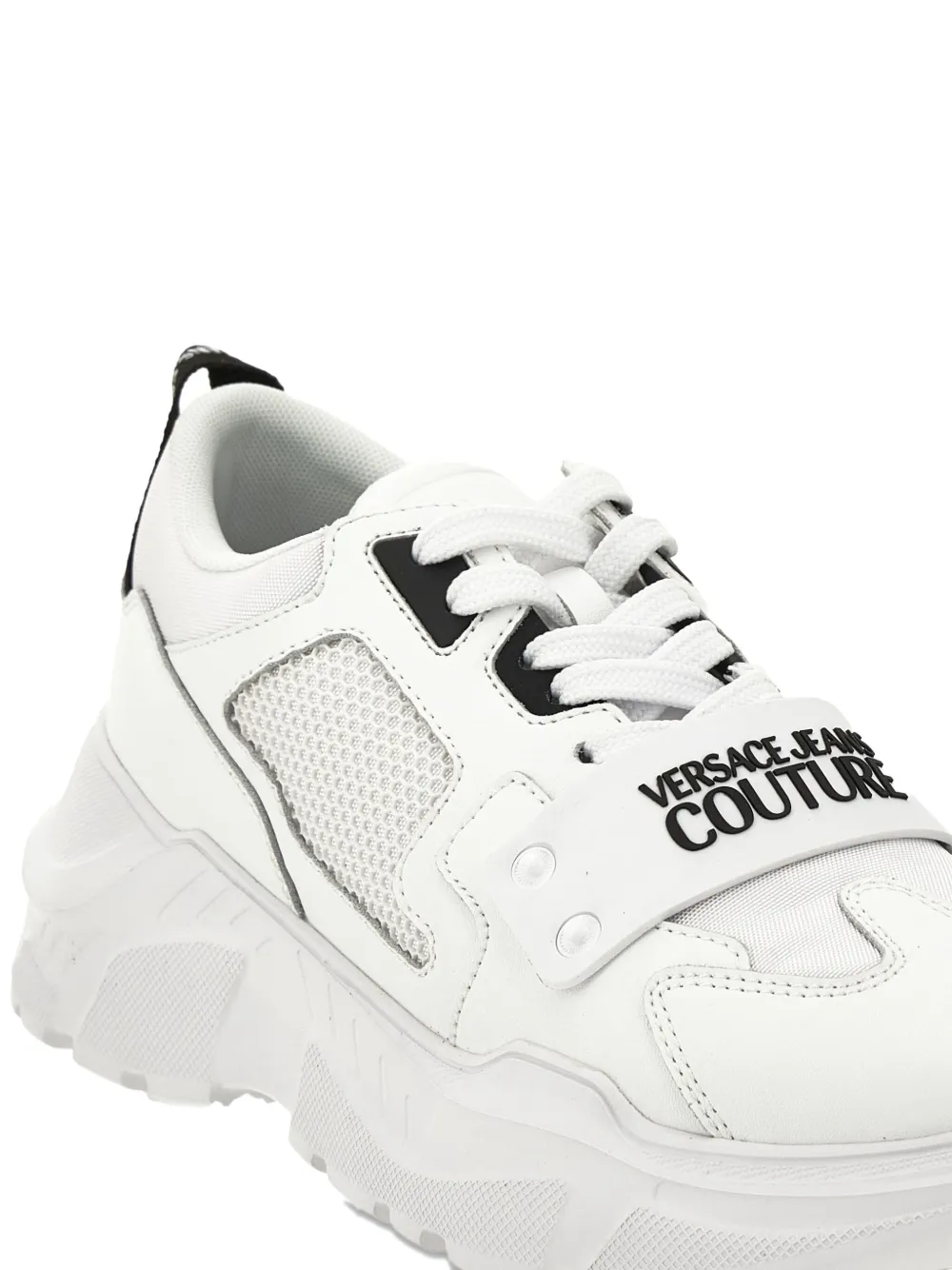 Versace Jeans Couture Speedtrack logo-embossed mesh sneakers White