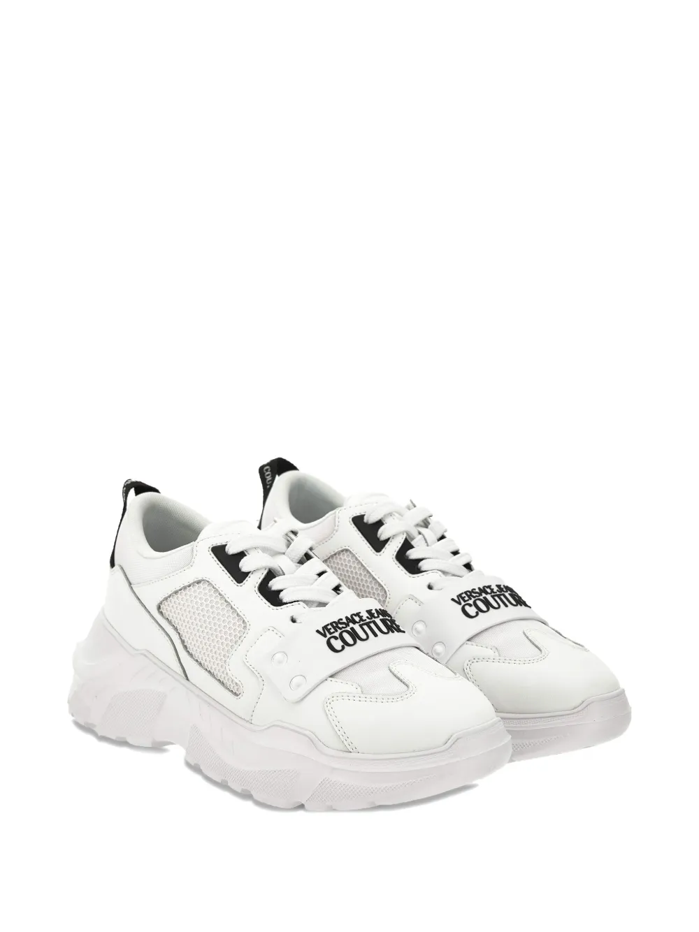 Versace Jeans Couture Speedtrack logo-embossed mesh sneakers White
