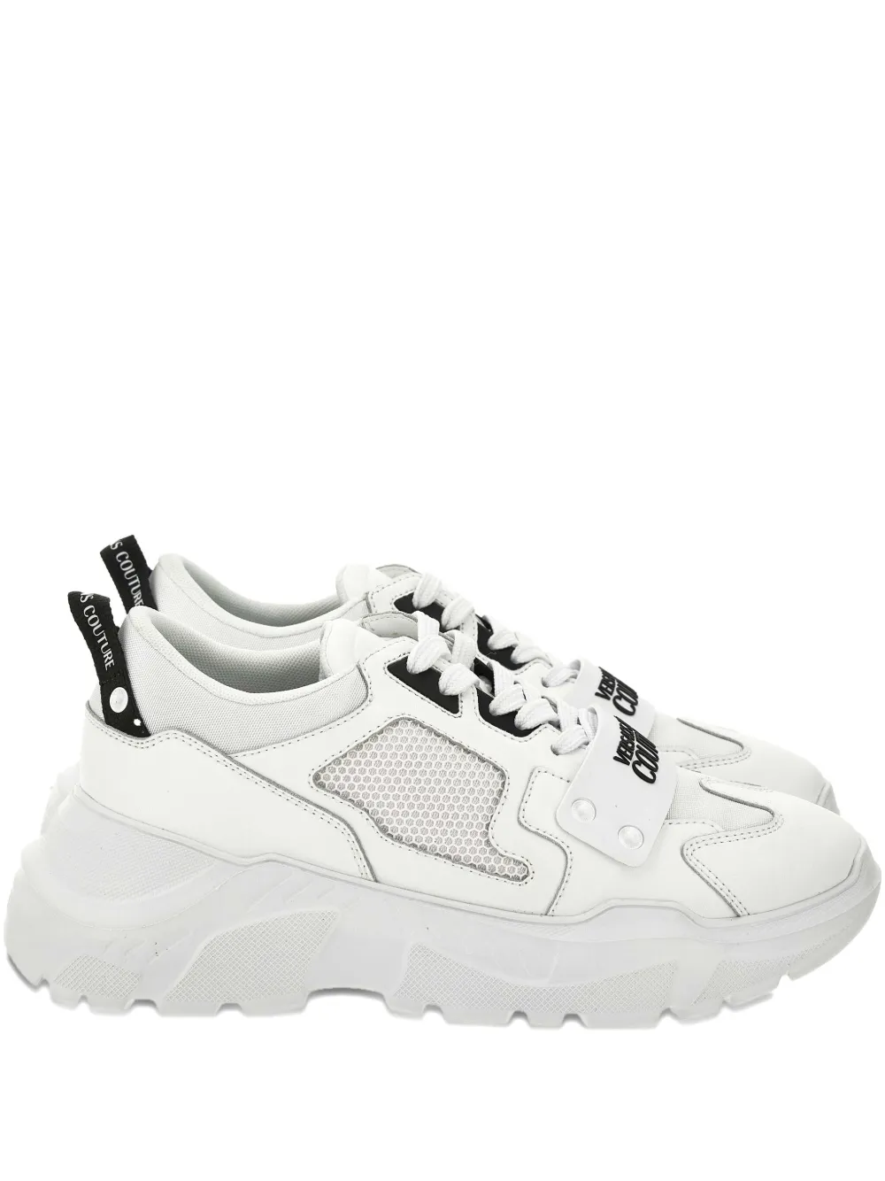 Versace Jeans Couture Speedtrack logo-embossed mesh sneakers White