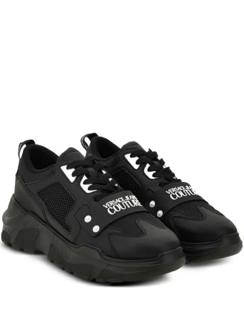 Versace Jeans Couture logo-plaque mesh sneakers