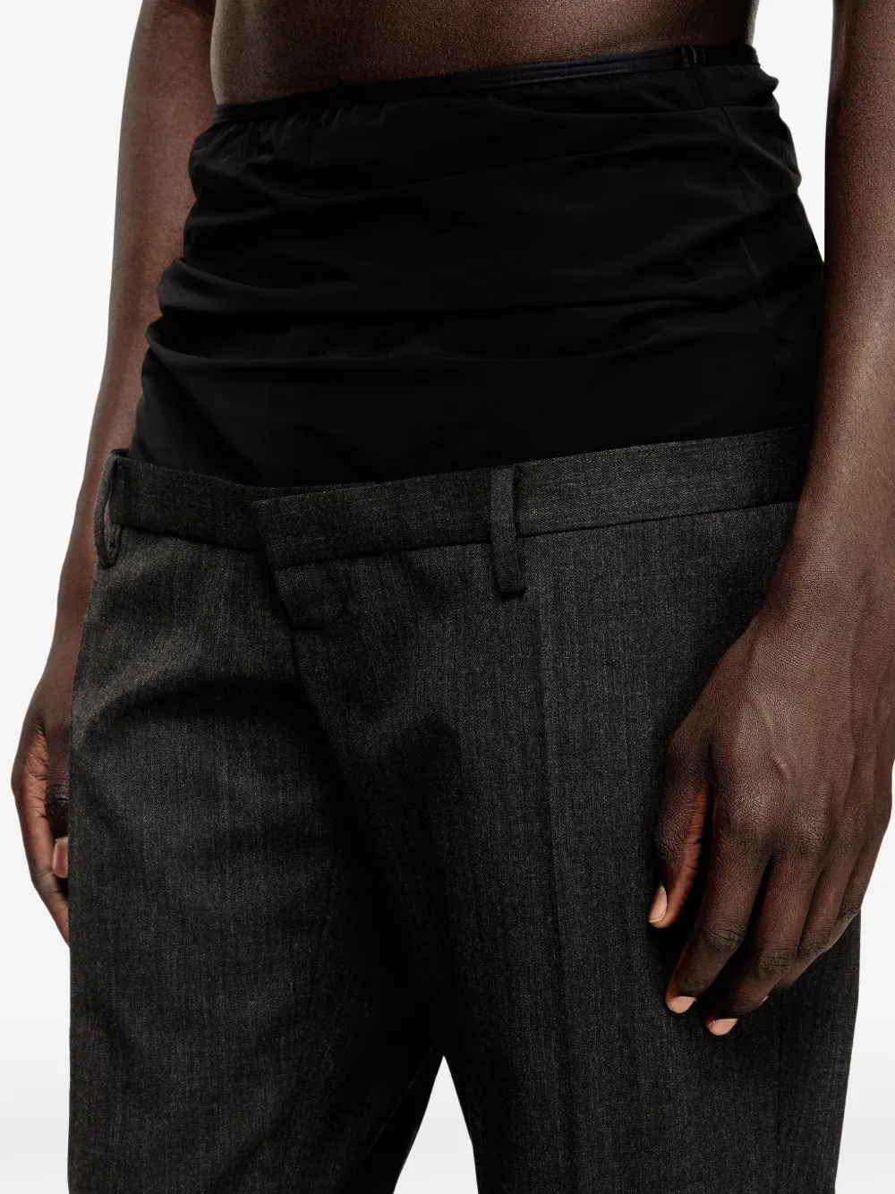 Diesel Broek met dubbele taille Grijs