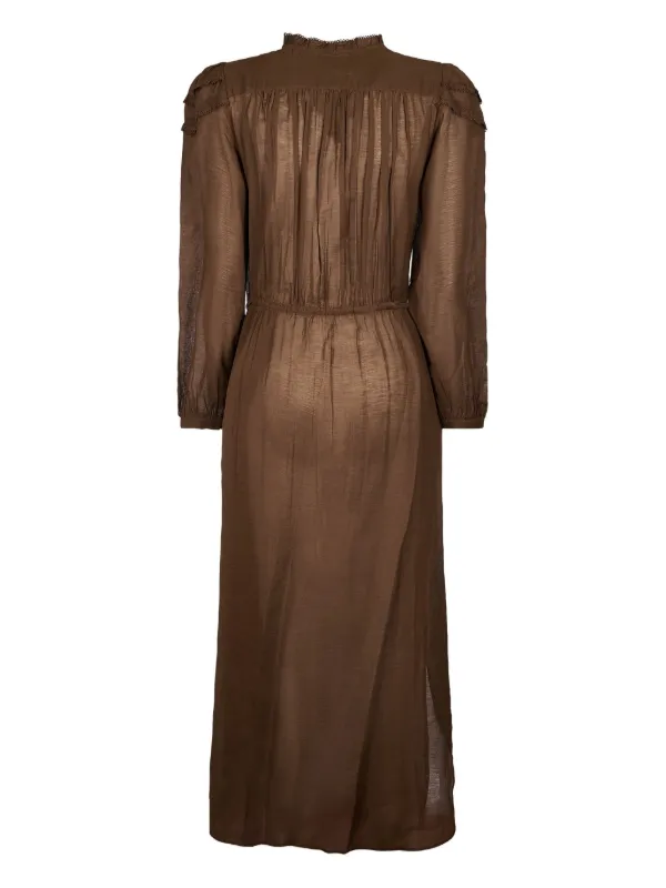 chinese dress ladies Oh Polly Long Sleeve Bodycon Hot Fix Embellished Maxi Dress in Brown