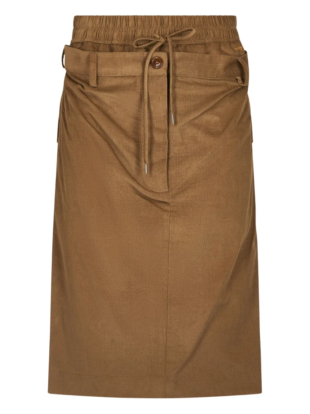 Vivienne Westwood Ribfluwelen rok met riem Bruin