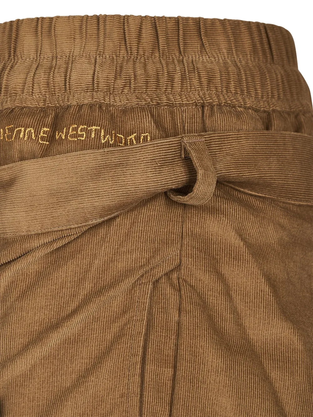 Vivienne Westwood Ribfluwelen rok met riem Bruin