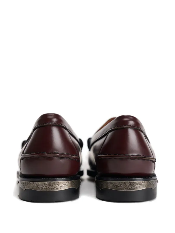 Sebago Dan El Paso Embroidered Penny Loafers | Brown | FARFETCH