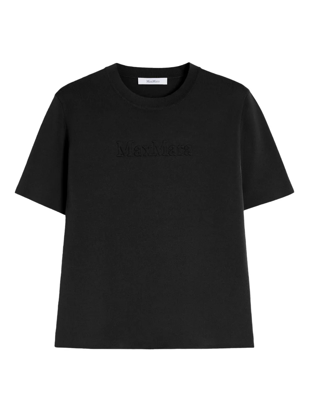 Max Mara T-shirt met logo-reliëf Zwart