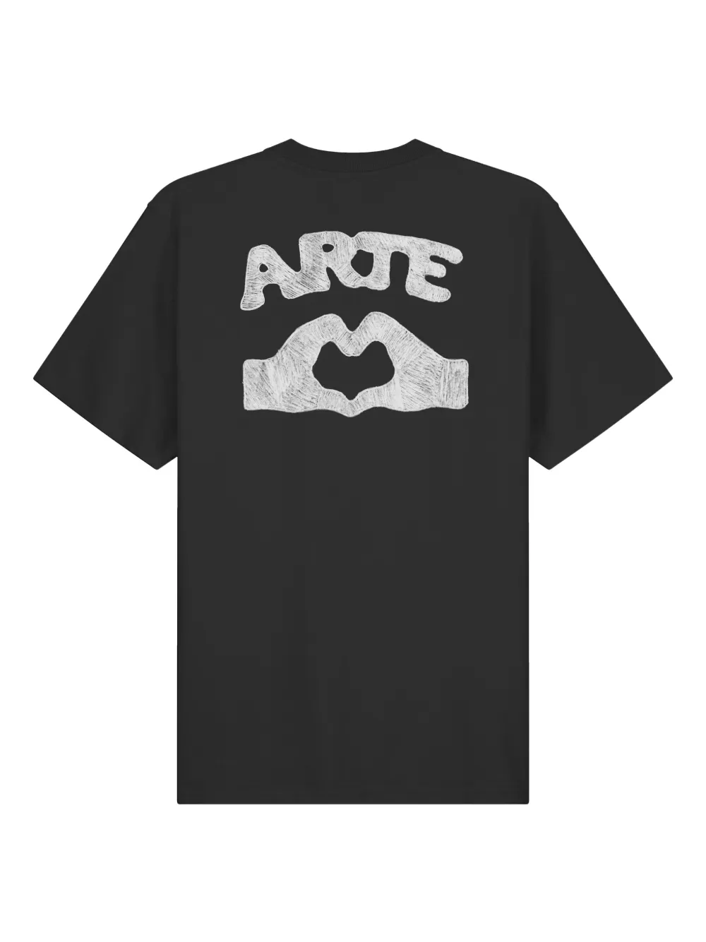 Arte Antwerp T-shirt met grafische print en hartprint Zwart