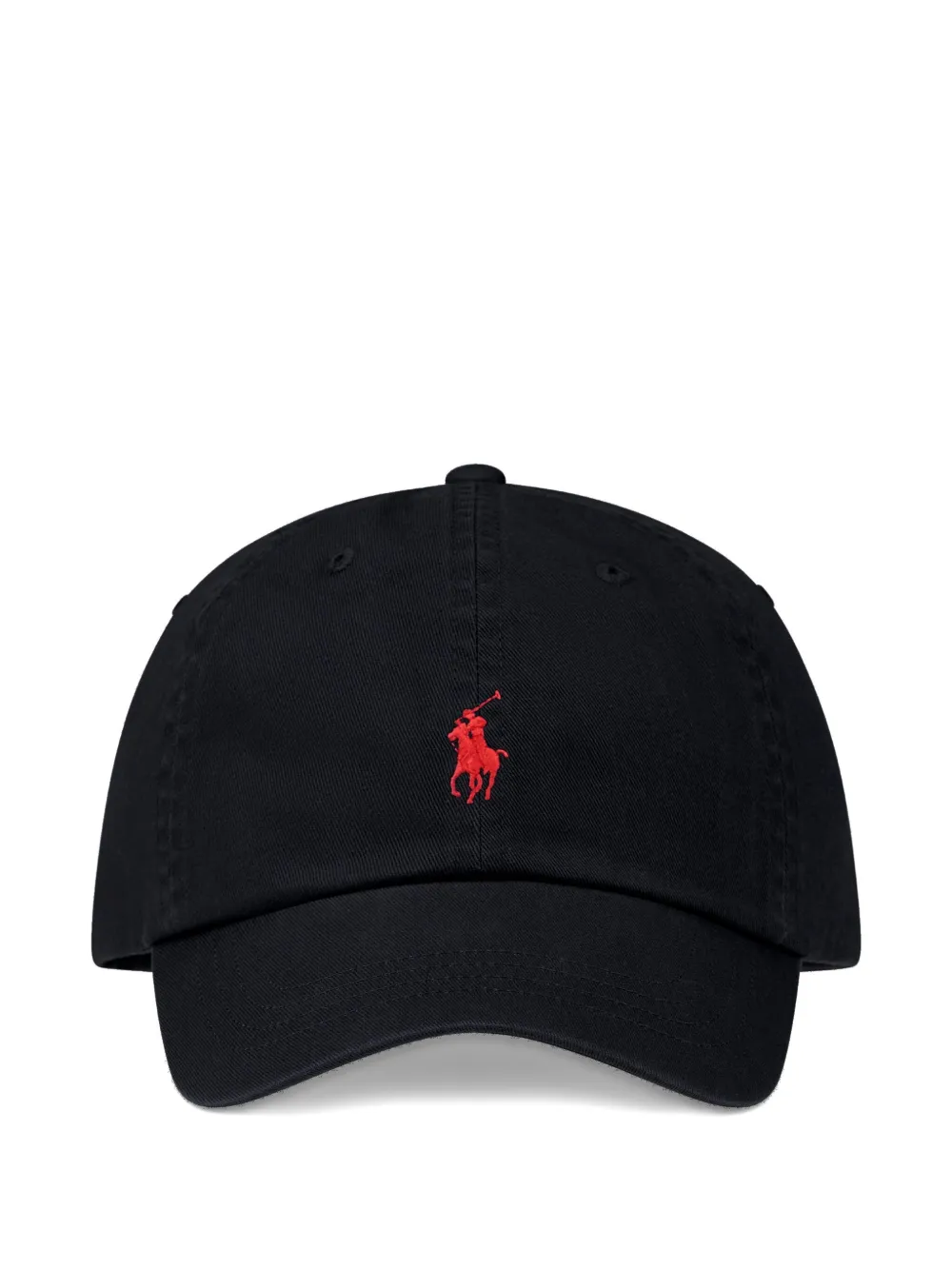 polo-player embroidered cotton cap