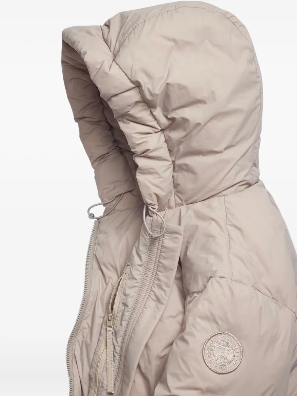 Canada Goose Packable Hooded Jacket Featuring Zip Pockets In Neutral