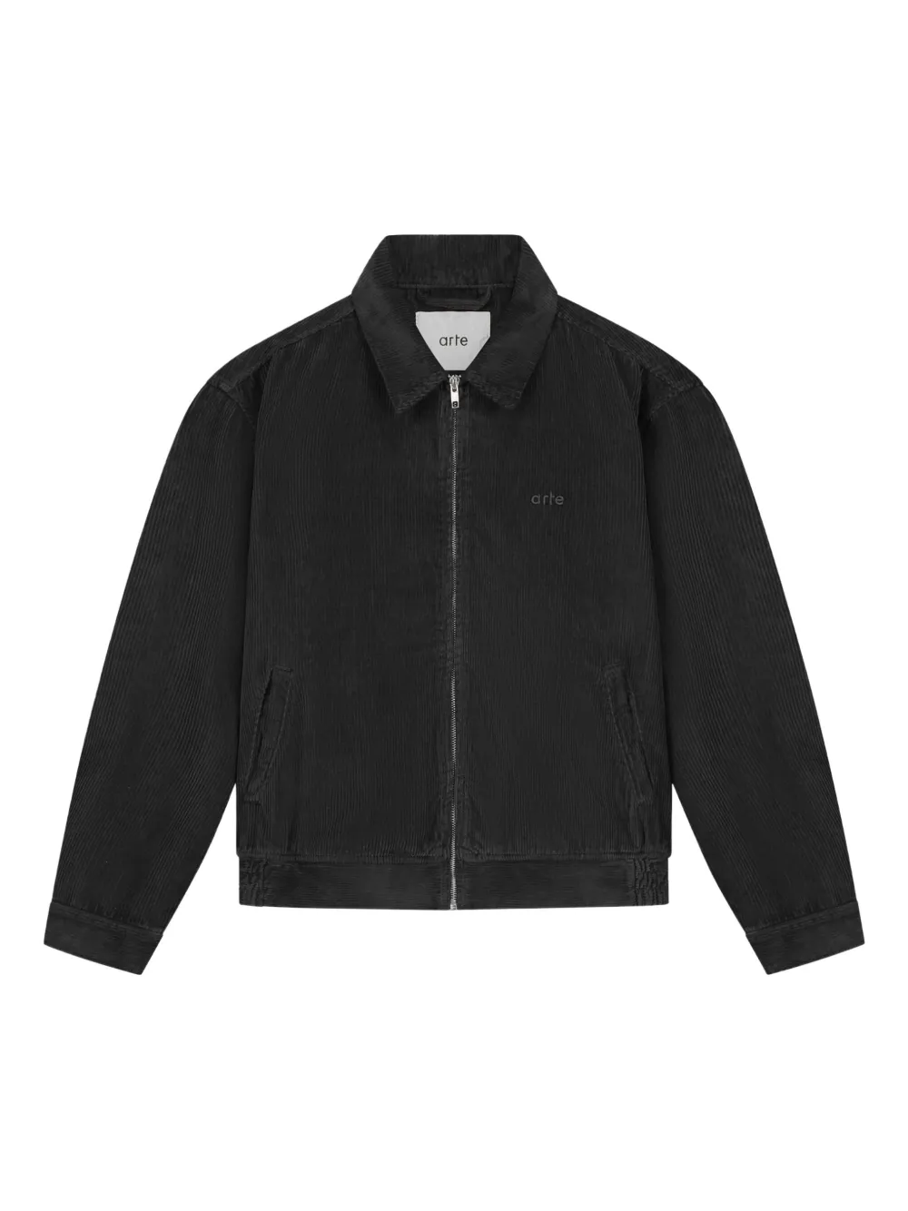 Arte Antwerp corduroy zip-up shirt jacket | Black | Image 1