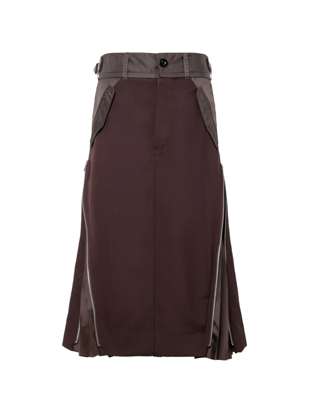 sacai high-waisted skirt - Braun