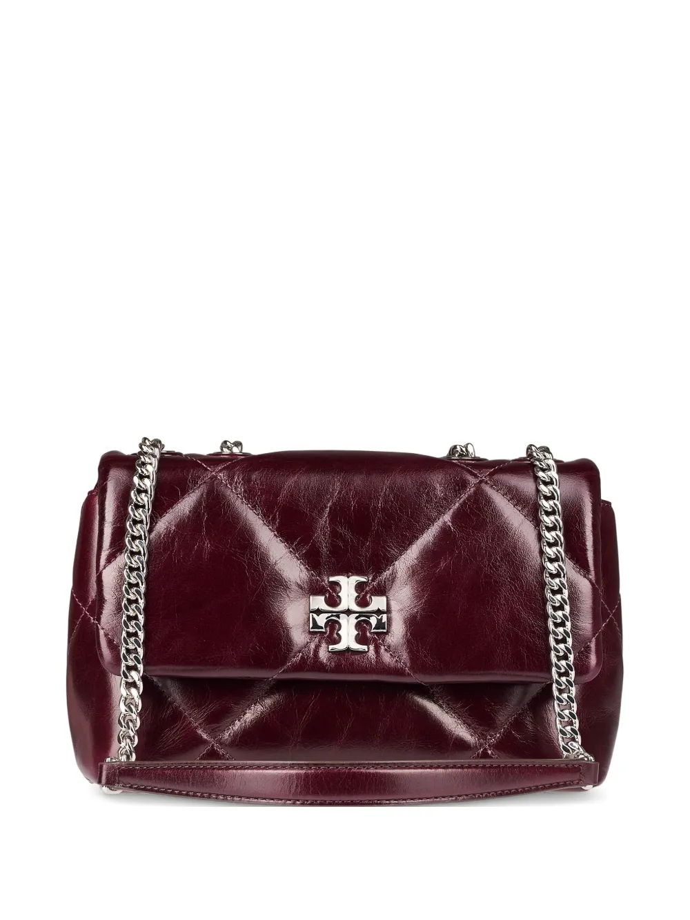 Tory Burch Quilted Leather Shoulder Bag In Red