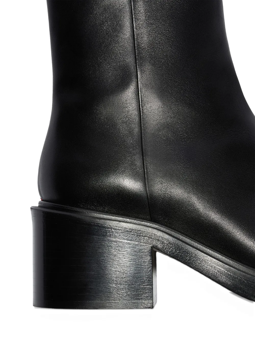 Aeyde zip-front square-toe boots Black