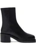 Aeyde zip-front square-toe boots - Black