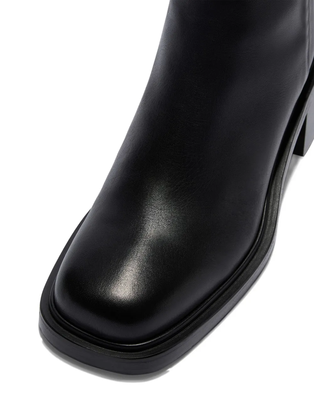 Aeyde zip-front square-toe boots Black