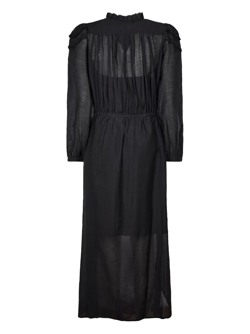 MARANT ÉTOILE Jurk met ruches en knopen Zwart