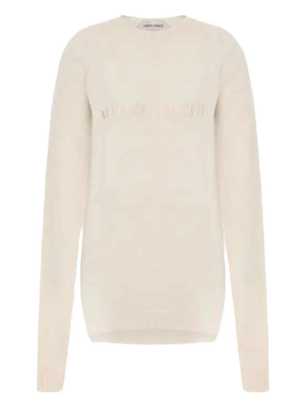 Alberta Ferretti Logo-embroidered Sweater In Neutral