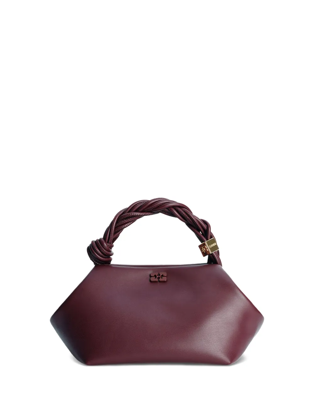 GANNI small Bou braided-handle tote bag | Red | Image 1