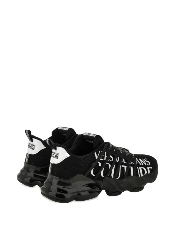 VERSACE JEANS COUTURE ブラックスニーカー　美品 Versace Jeans Couture logo细节运动鞋| 黑色| FARFETCH CN