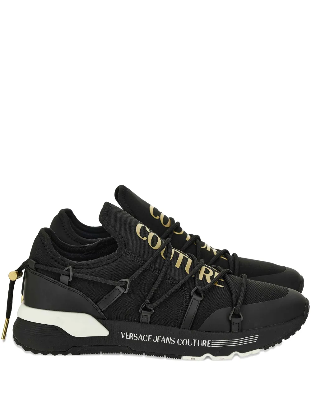 Versace Jeans Couture logo-detail slip-on sneakers Black