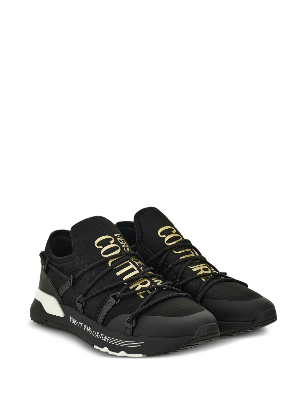 Versace Jeans Couture logo-detail slip-on sneakers Black