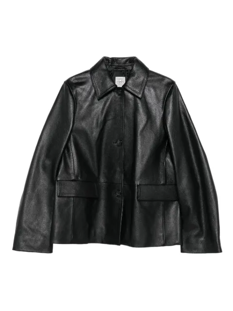 TOTEME grained-texture leather jacket