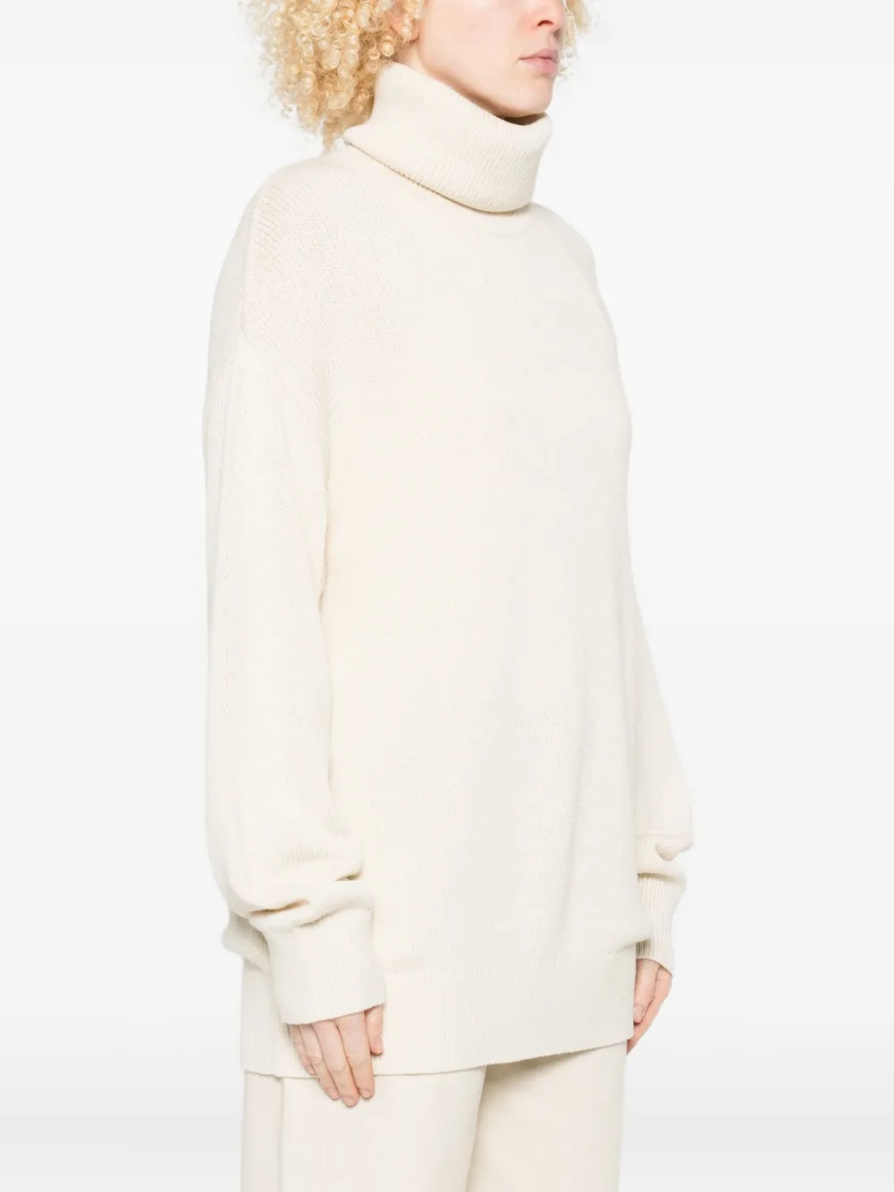 Totême Longline Turtleneck Turtleneck In White