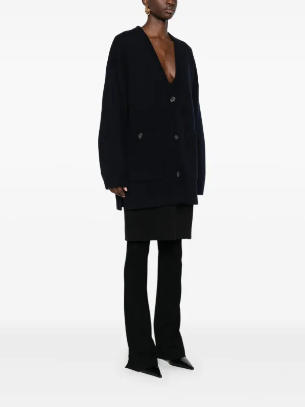 TOTEME V-neck Cardigan Black FARFETCH JO