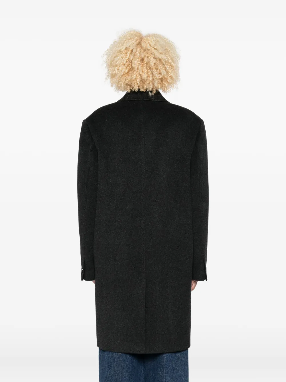 Totême Double-breasted Cashmere Coat In Black