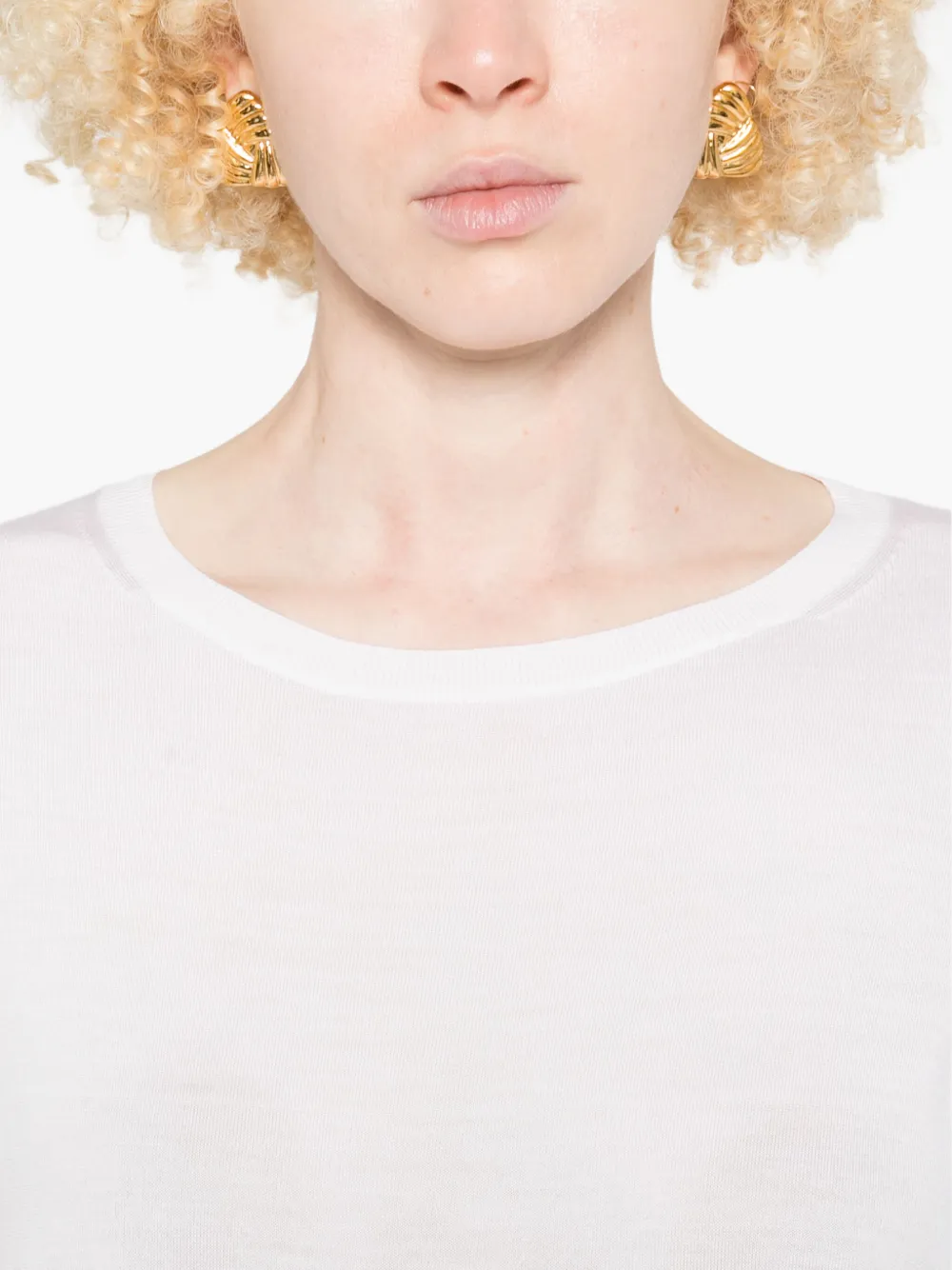 TOTEME Lang T-shirt Wit